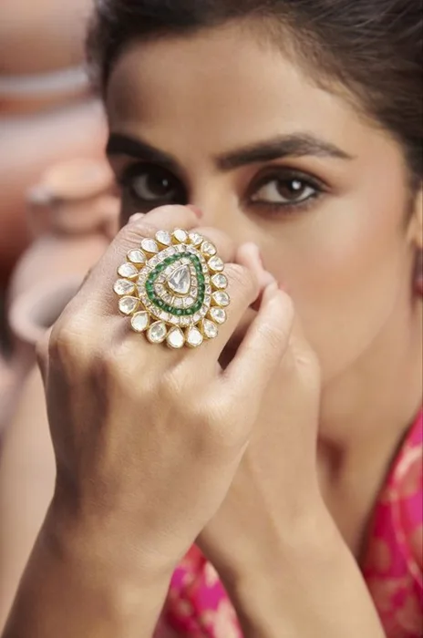 The raw diamond can be mounted on a gold or platinum ring.