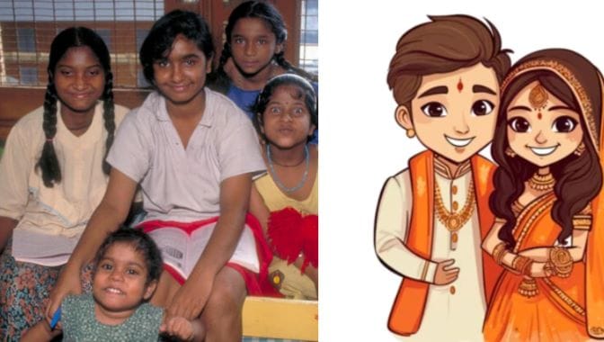 Donate an amount to orphanages in the couple’s name.