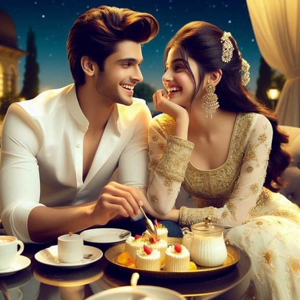 Far away from the passionate kisses and amorous embraces, indulge in food and some music.