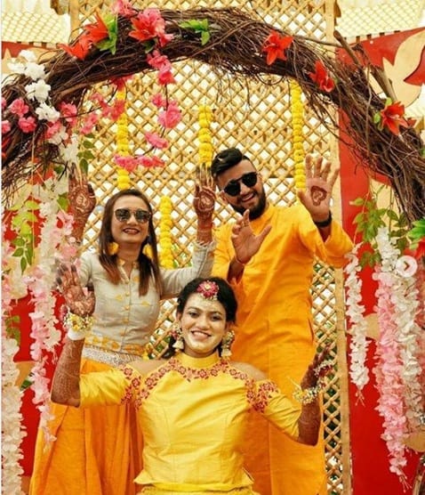 It is the Gujarati version of the Haldi ceremony.